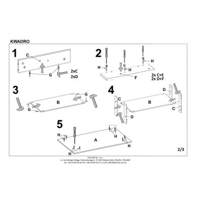 Журнальний стіл Halmar KWADRO Дуб сан-ремо V-PL-KWADRO-LAW-SAN_REMO фото - 3
