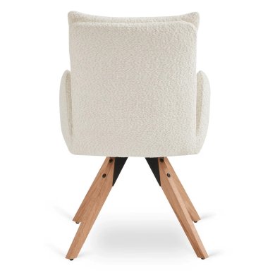 Обеденный стул поворотный Mebel Elit WILLA Boucle Кремовый ME.WILLA/KR/D/T/K фото - 4