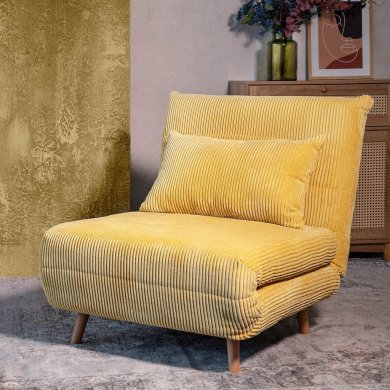 Крісло м'яке розкладне Homla SOLACE Velvet Гірчичний 223000 фото - 11