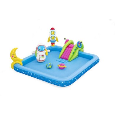 Надувной детский бассейн Bestway 53126 LITTLE ASTRONAUT 228х206x84 см Голубой BES53126