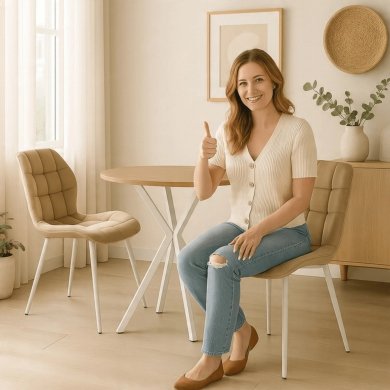 Обеденный стол Mebel Elit LAUREN 60 см Дуб золотой ME.LAUREN/D/B/S60 фото - 6