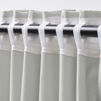 Штори GINSTMOTT 145х300 см 2 шт Білий - 7 IKEA Штори GINSTMOTT 145х300 см 2 шт Білий (ИКЕА ГИНСТОТТ) 60597167 фото - 7