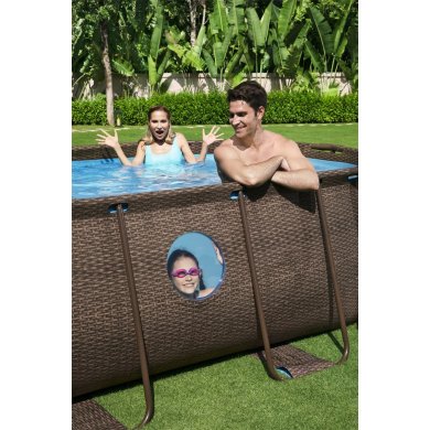 Каркасный бассейн Bestway 56714 POWER STEEL 427х250х100 см Коричневый BES56714_brown фото - 9