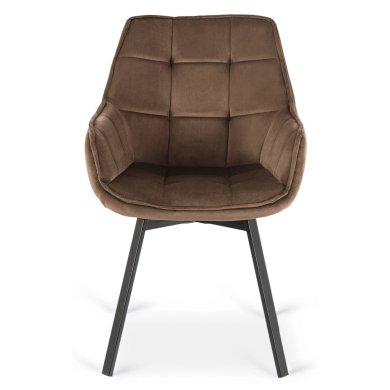 Обідній стілець поворотний Mebel Elit LUNA Welur Коричневий ME.LUNA/BR/V/K фото - 2
