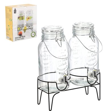 Набор диспенсеров для напитков Chomik 4+4 л Прозрачный SIP2027 фото - 2