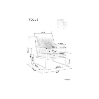 Кресло мягкое Signal FOCUS BUFFALO Оливковый FOCUSSSOL фото - 2