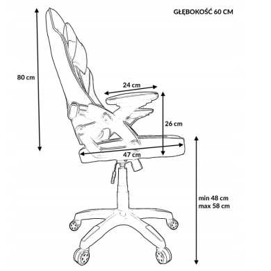 Геймерське крісло Kontrast KG105 Червоний - 15 Геймерське крісло Kontrast KG105 Червоний 5.90.20249 фото - 15