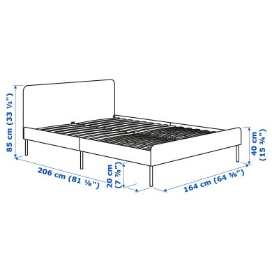 IKEA Ліжко SLATTUM (ИКЕА СЛАТТУМ) 60446376 фото - 2
