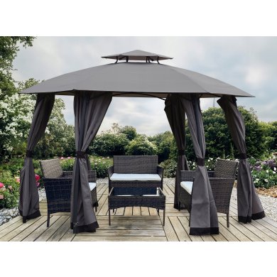 Садова альтанка Kontrast TORONTO 375 см Сірий 5.07.14461 фото - 2