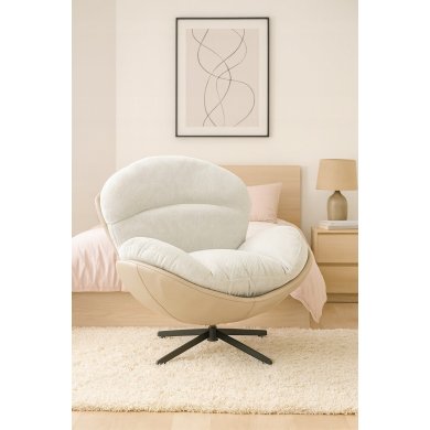 Крісло м'яке поворотне Kontrast MILO 3D Світло-бежевий 5.01.84786 фото - 8