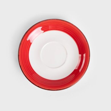 Чашка з блюдцем Homla NULI 250 мл Червоний 230846 фото - 3