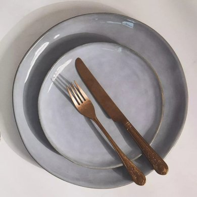 Обідня тарілка Duka LAGUN 28 см Сіро-блакитний 1217682 фото - 3