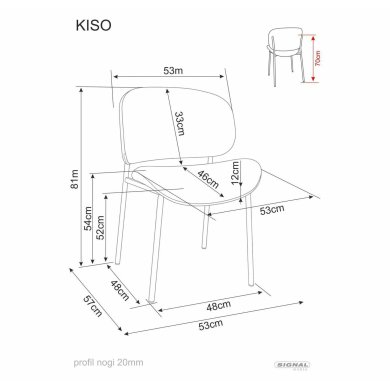 Обідній стілець Signal KISO Noelle Бежевий KISONOKBE фото - 5