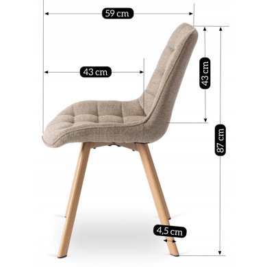 Обідній стілець Mebel Elit KATHY Бежевий ME.KATHY/BZ/D/T/K фото - 10