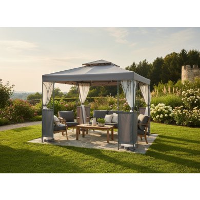 Садовая беседка с москитной сеткой Garden Line 2,5x2,5 м Серый TUN3989 фото - 4