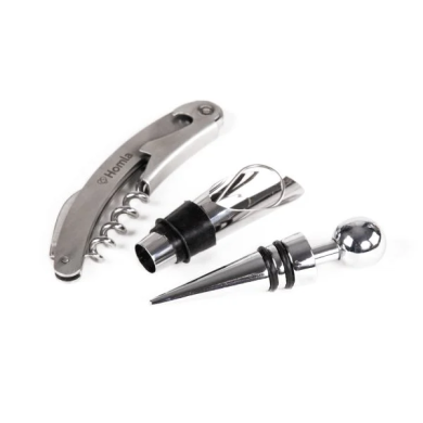 Набір винних аксесуарів Homla MOOKA 3 шт. | Сріблястий - 2 Набір винних аксесуарів Homla MOOKA 3 шт. | Сріблястий 157022 фото - 2