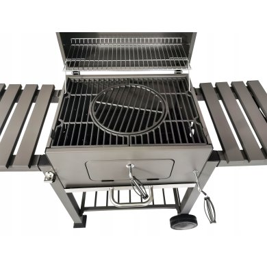 Угольный гриль с чугунной решеткой Kontrast BBQ1010 Серебристый - 8 Угольный гриль с чугунной решеткой Kontrast BBQ1010 Серебристый 5.22.14218 фото - 8