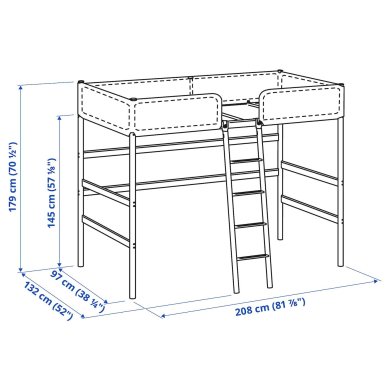IKEA Каркас ліжка-горища TUFFING (ИКЕА ТАФФИНГ) 90299449 фото - 13