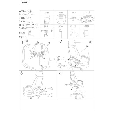 Офисное кресло Signal Q-409 Черный OBRQ409CB фото - 8