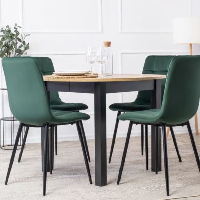 Обеденный комплект мебели Mebel Elit HARRY PERU | Дуб ривьера / Черный / Зеленый - 4 Обеденный комплект мебели Mebel Elit HARRY PERU | Дуб ривьера / Черный / Зеленый HARRY/DR/CZ/S/PERU/Z/V/Z4/K фото - 4