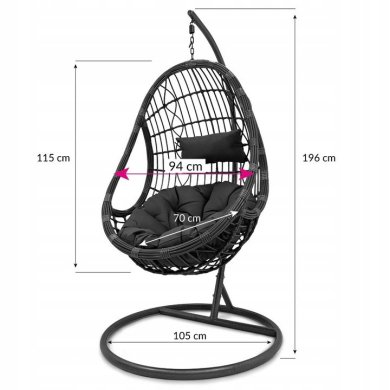 Підвісне крісло-кокон Kontrast SANTOS XL Дерево 5.01.27538 фото - 5