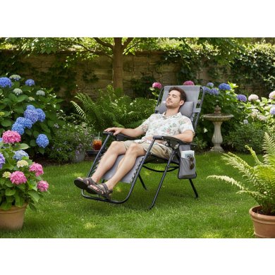 Складной шезлонг Garden Line LEZ5758 Серый LEZ5758 фото - 8