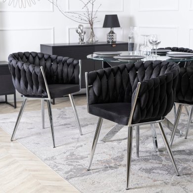Обідній стілець Mebel Elit SORELLA Welur Чорний ME.SORELLA/CZ/CH/V/K фото - 7
