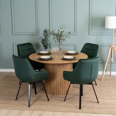 Обідній стілець поворотний Mebel Elit LUNA Welur Зелений ME.LUNA/Z/V/K фото - 7