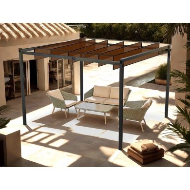 Пергола Garden Line 3х3 м Коричневий TUN4016 фото - 7