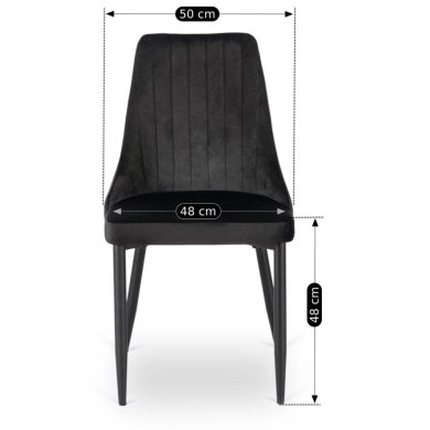 Обеденный стул Mebel Elit BARI Welur Черный ME.BARI/CZ/V/K фото - 12