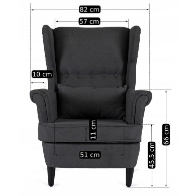 Кресло мягкое с пуфом Mebel Elit EVAN 2 Темно-серый - 15 Кресло мягкое с пуфом Mebel Elit EVAN 2 Темно-серый ME.EVAN2/CP/CZ/T/FWPD фото - 15