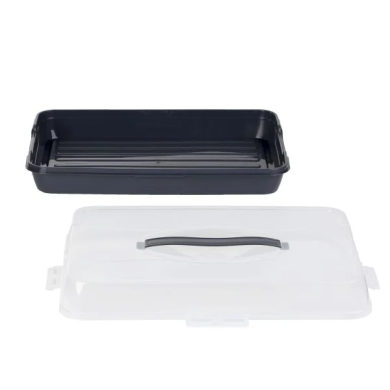 Контейнер для торта Homla BRESCA 40x27 см | Сірий / Прозорий - 3 Контейнер для торта Homla BRESCA 40x27 см | Сірий / Прозорий 215673 фото - 3