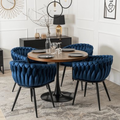 Обідній стілець Mebel Elit ELENA Welur Синій ME.ELENA/GR/V/K фото - 6