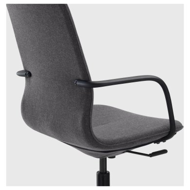 IKEA Офісне крісло LANGFJALL Темно-сірий (ИКЕА ЛАНГФЬЯЛЛ) 29178074 фото - 12