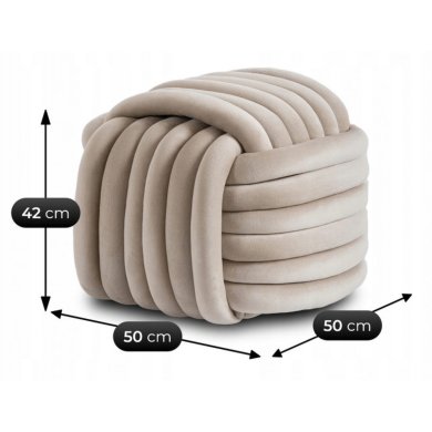 Пуф Mebel Elit MAGMA Welur Кремовый ME.MAGMA/KR/V/PUF фото - 8