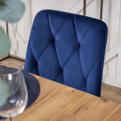 Обеденный комплект мебели Mebel Elit HARRY ROBIN | Дуб ривьера / Черный / Синий HARRY/DR/CZ/S/ROBIN/GR/V/Z4/K фото - 4