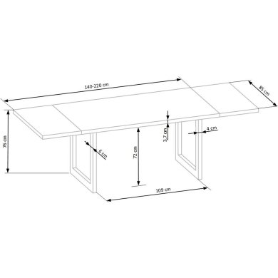 Обеденный стол Halmar RADUS 85х140 см Дуб V-PL-RADUS_140-ST-DREWNO_LITE фото - 6