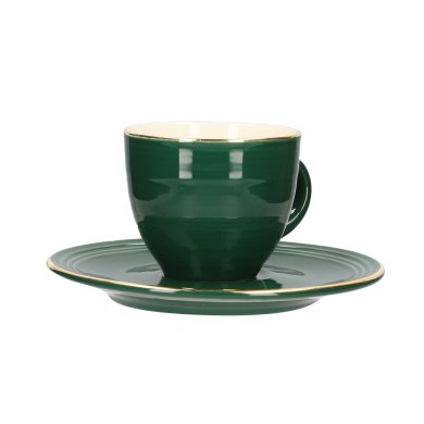Чашка з блюдцем Homla ELLIE 90 мл | Зелений - 2 Чашка з блюдцем Homla ELLIE 90 мл | Зелений 163584 фото - 2
