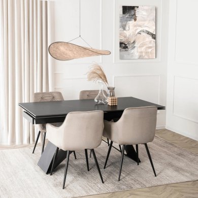 Обеденный стул Mebel Elit MODESTO Welur Бежевый ME.MODESTO/BZ/CZ/V/K фото - 5