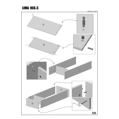 Стеллаж Halmar LIMA REG-3 Белый V-PL-LIMA-REG3-BIAŁY фото - 7