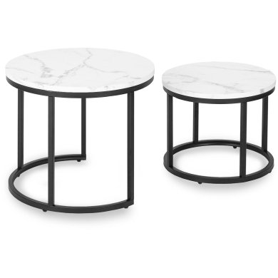 Комплект журнальних столів Mebel Elit DAFNE Marmur 2 шт Білий ME.DAFNE/BM/CZ/L фото - 3