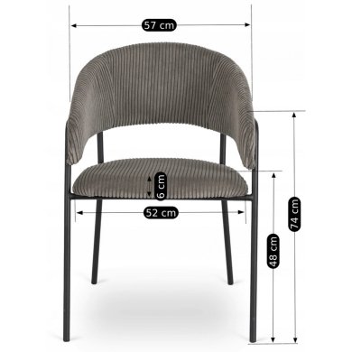 Обеденный стул Mebel Elit TINKA Velvet Серый - 10 Обеденный стул Mebel Elit TINKA Velvet Серый ME.TINKA/P/SZTR/K фото - 10