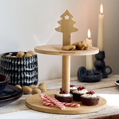 Сервировочная подставка Homla BAMBOU 25 см Дерево 221239 фото - 4