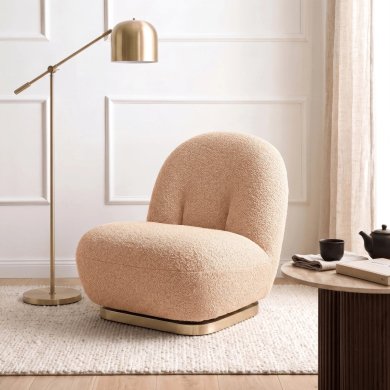 Кресло мягкое поворотное Mebel Elit SONNY Boucle Оранжевый ME.SONNY/BZ/ZL/TB/FW фото - 8