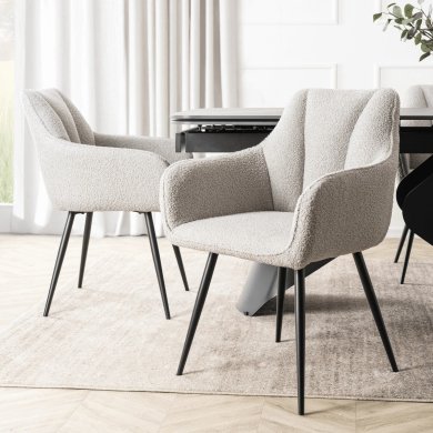 Обідній стілець Mebel Elit NAWARA Boucle Сірий ME.NAWARA/P/CZ/TB/K фото - 5