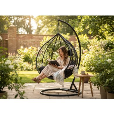 Підвісне крісло-кокон Garden Line FAT1043 Чорний FAT1043 фото - 3