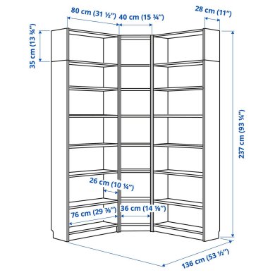 IKEA Стеллаж BILLY Дерево (ИКЕА БИЛЛИ) 79483552 фото - 8