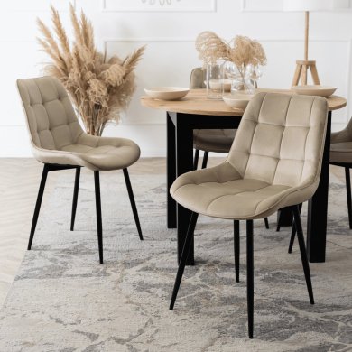 Обеденный стул Mebel Elit CHRIS Welur Бежевый ME.CHRIS/BZ/CZ/V/K фото - 7