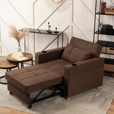 Крісло м'яке розкладне Mebel Elit SOLOR Коричневий ME.SOLOR/BR/T/FW фото - 13