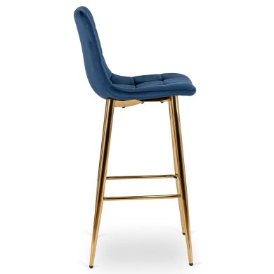 Барный стул Mebel Elit ARIEL Welur Синий - 4 Барный стул Mebel Elit ARIEL Welur Синий ME.ARIEL/GR/ZL/V/H фото - 4